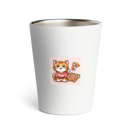 ピザでも食っとけや！ねこピザパーティーの開催です Thermo Tumbler