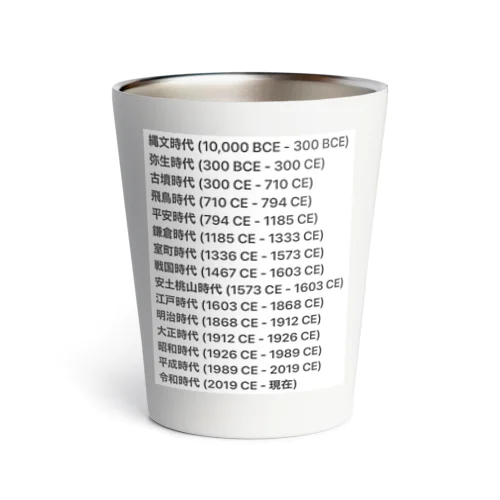 日本の年号一覧 Thermo Tumbler