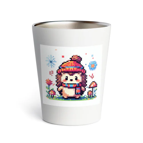 ドット絵防寒ハリネズミ Thermo Tumbler