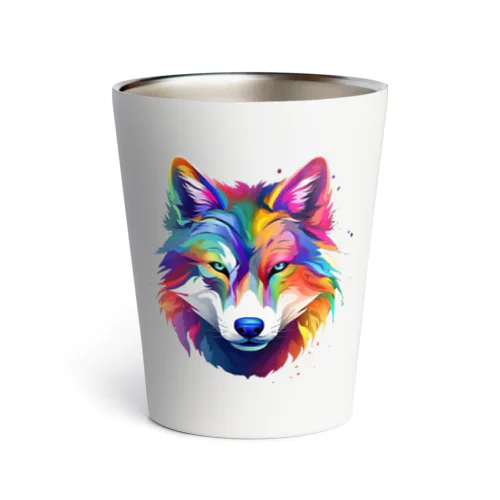 カラフルなおおかみ Thermo Tumbler