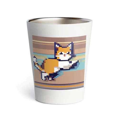 飛び掛かる猫 Thermo Tumbler