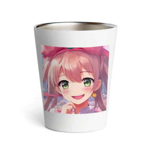 リボン付きヘッドバンドな女の子 Thermo Tumbler