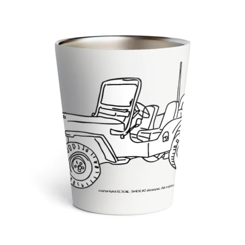 Jeep イラスト ライン画 Thermo Tumbler