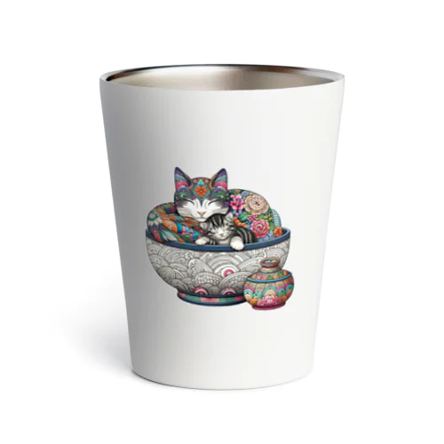 和柄ねこ　親子鍋 Thermo Tumbler