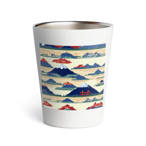 富士山ピクセルアート Thermo Tumbler