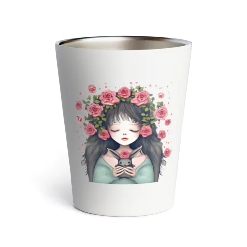 少女とウサギの薔薇物語 Thermo Tumbler