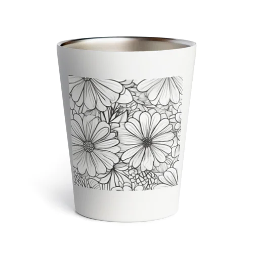 モノクロの花 Thermo Tumbler