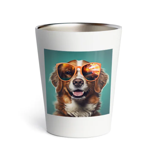 サングラスをかけた、かわいい犬 Marsa 106 Thermo Tumbler