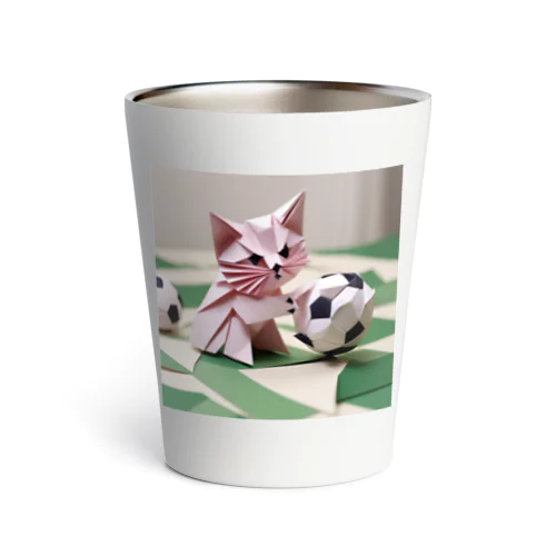 サッカーボールとこねこ Thermo Tumbler