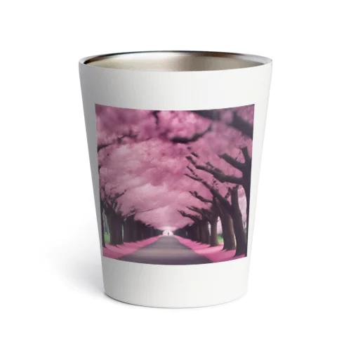 満開の桜道 Thermo Tumbler