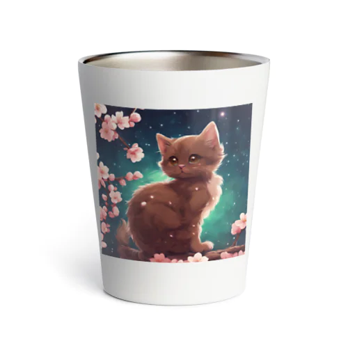 春と梅と茶猫04 Thermo Tumbler