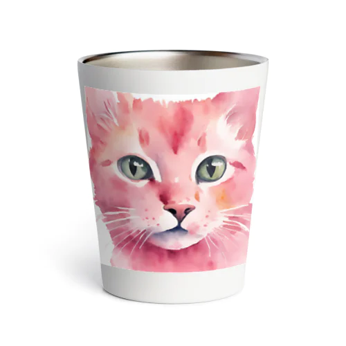 ピンクの猫ちゃんやで Thermo Tumbler