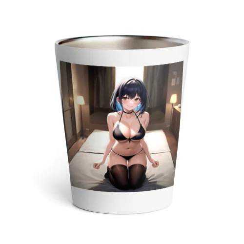 黒いビキニの女の子3（青髪Ｖｅｒ．） Thermo Tumbler