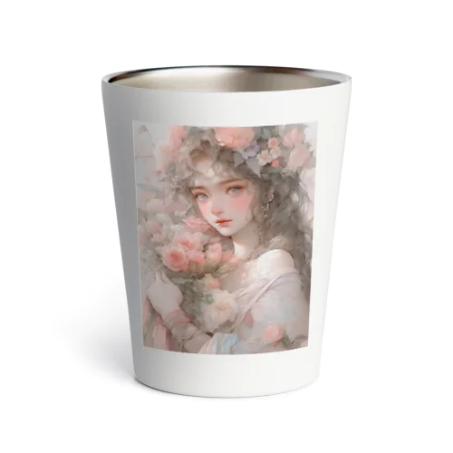 バラの花束と女性　なでしこ1478 Thermo Tumbler