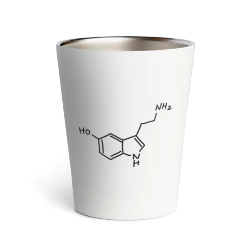 精神安定 セロトニン（ブラック）Serotonin（Black） Thermo Tumbler