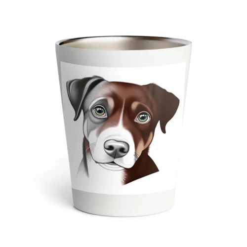 じっと見つめる犬さん Thermo Tumbler