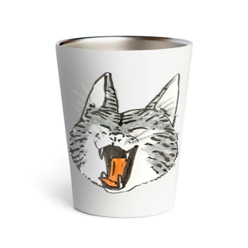 キジトラねこ　あくび Thermo Tumbler