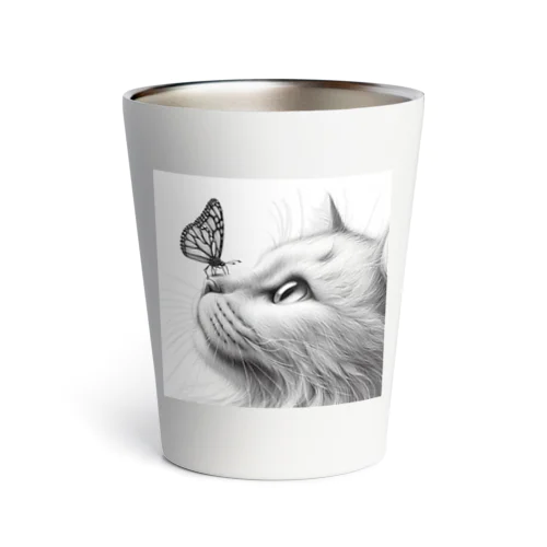 猫と蝶 Thermo Tumbler