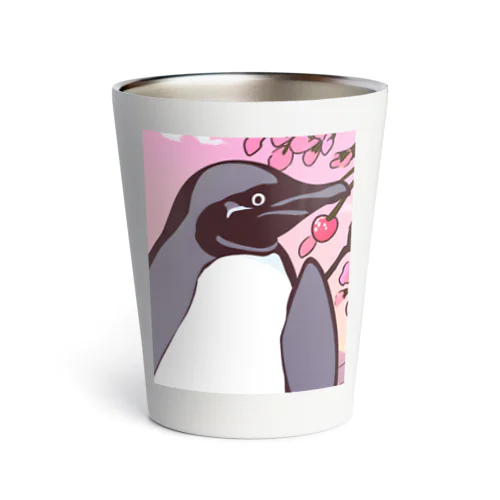 ペンギンと桜の木 Thermo Tumbler