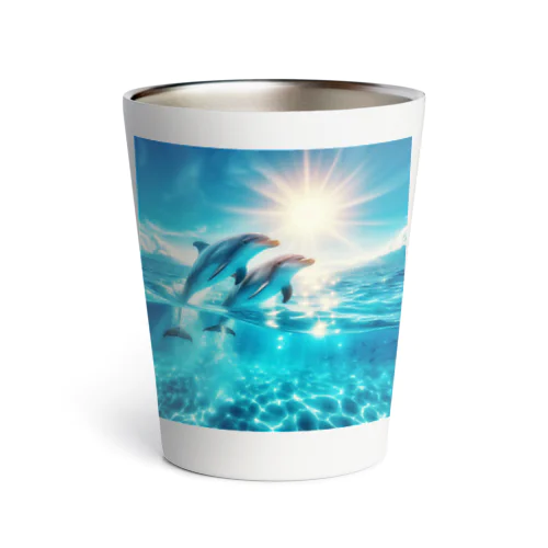 美しい海とイルカ🐬✨ Thermo Tumbler