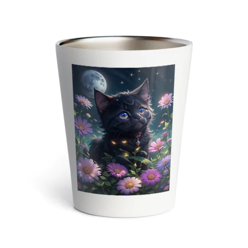 子猫と花 Thermo Tumbler