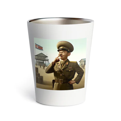 鼻くそをほじる北朝鮮軍人 Thermo Tumbler