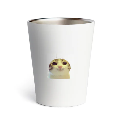 お願い猫 meme Thermo Tumbler