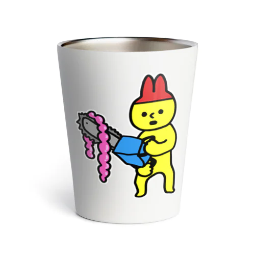 チェーンソーうさちゃん(まま) Thermo Tumbler