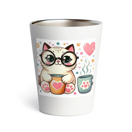 かわいい猫柄イラスト Thermo Tumbler