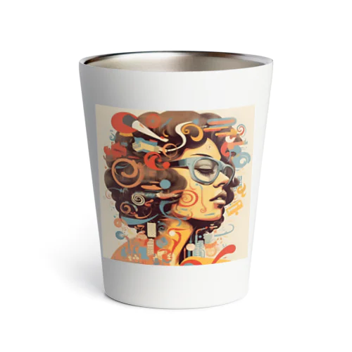 funky Lady 60's style Thermo Tumbler