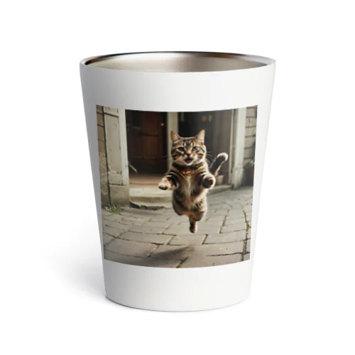 ジャンプする猫さん Thermo Tumbler