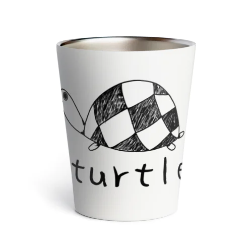 turtle 可愛い手書きの亀のイラスト Thermo Tumbler