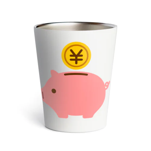 豚の貯金箱（お金） サーモタンブラー