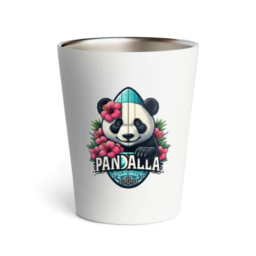 Pandallaロゴ3/パンダ サーモタンブラー