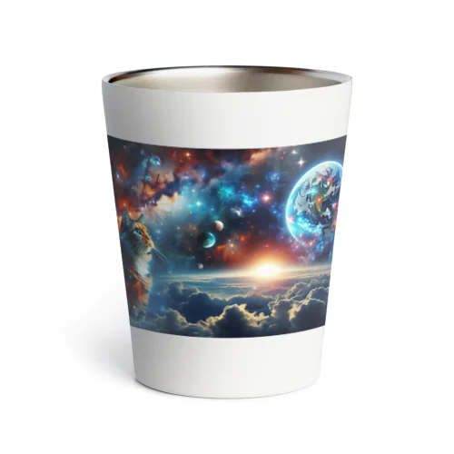 星を見つめる猫 Thermo Tumbler