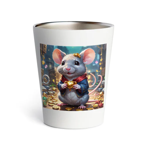 かわいいネズミが、キュートなしっぽをふりふり♪ Thermo Tumbler