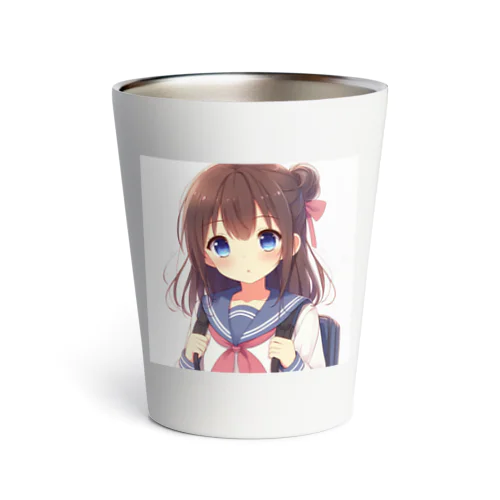 もふもふでキュートな女の子 Thermo Tumbler