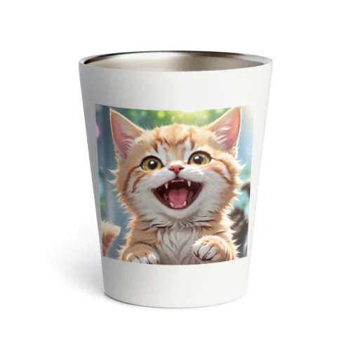 かわいい笑顔がたまらない子猫 Thermo Tumbler