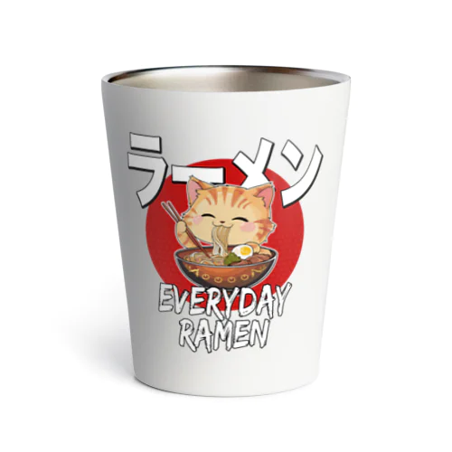 毎日ラーメン猫ちゃん Thermo Tumbler