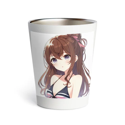 水着を選ぶ少女 Thermo Tumbler