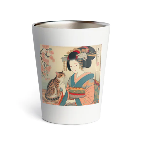 猫LOVE items 雉虎と芸妓 Thermo Tumbler