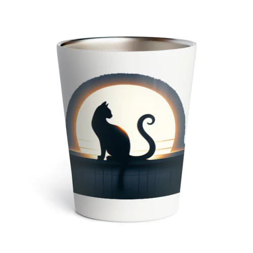 猫のシルエットが美しい Thermo Tumbler