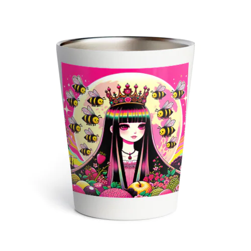 🐝ピンクムーンとミツバチと〈III女帝〉👸🏻 Thermo Tumbler