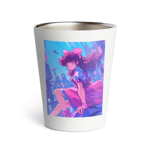 昭和レトロアニメ風近未来ガール Thermo Tumbler