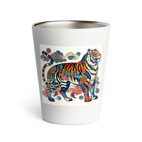 浮世絵風　虎（威風堂々）"Ukiyo-e Style: Majestic Tiger" "浮世绘风格：威风凛凛的虎" サーモタンブラー