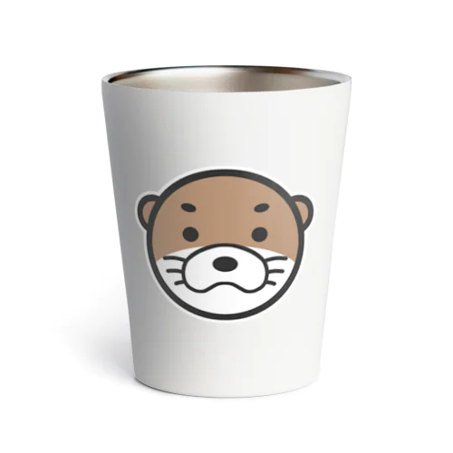 丸顔カワウソ ロゴ Thermo Tumbler