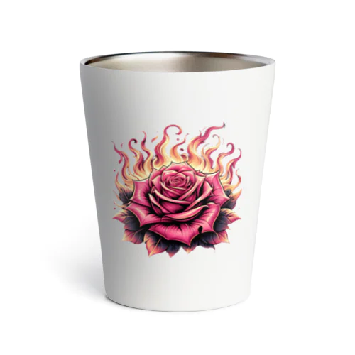 「炎の中の薔薇」 Thermo Tumbler