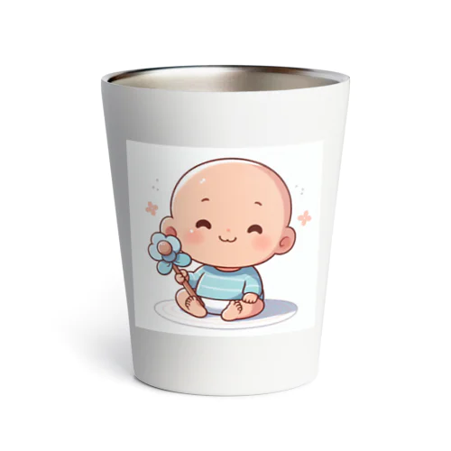 可愛らしい赤ちゃん、笑顔🎵 Thermo Tumbler