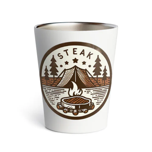 Camping Steak（キャンピング・ステーキ）04テントとステーキ Thermo Tumbler