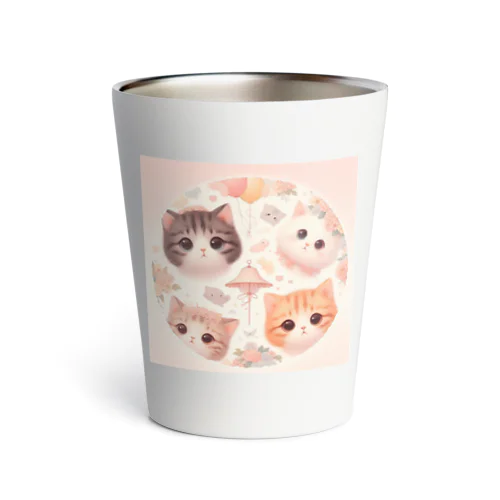 かわいい子猫たちに見つめられて Thermo Tumbler